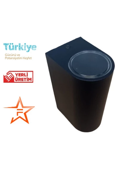 Ferstar Aydınlatma Full Reyon Siyah Kasa 14 Watt Günışığı Çift Yönlü Dekoratif Duvar Aplik