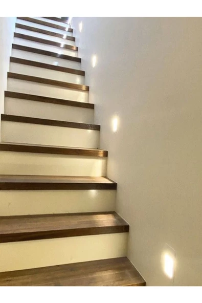 Akviva Kare Sensörsüz 3 Watt Beyaz Işık Krom Kasa Merdiven, Basamak, Hol Armatürü
