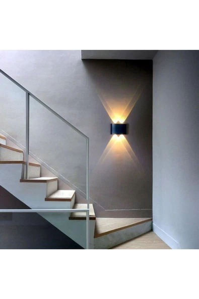 fullreyon 4 Watt GÜN IŞIĞI Işık Ledli Işık Süzmeli Dekoratif İç ve Dış Mekan Led Aplik, Modern ve Şık Armatür - 5