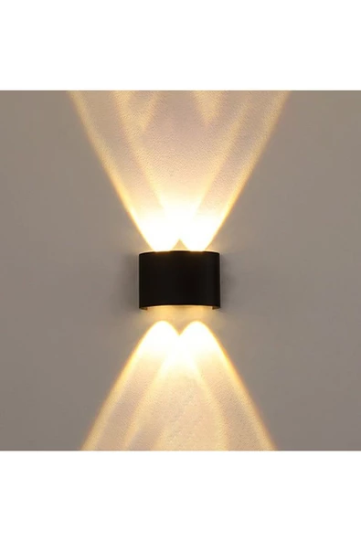 fullreyon 4 Watt AMBER Işık Ledli Işık Süzmeli İç ve Dış Mekan Aplik, Modern Dekoratif Armatür, Şık Armatür - Resim 3