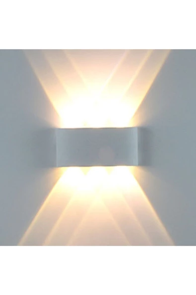 fullreyon 10 Watt, Gün Işığı Led Armatür, Modern Işık Desenli Aplik, Haiti Desen Armatür, İç Dış Mekan Aplik - 5