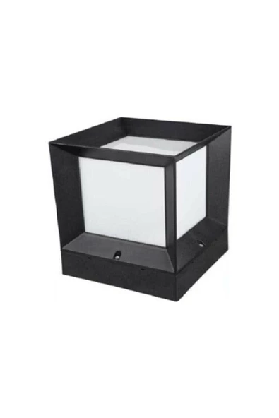 AGS PLASTİK Ags Bahçe Aydınlatma Kare Küp Setüstü Siyah - Resim 2