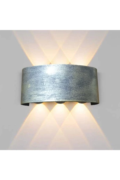 fullreyon Sarı Eskitme Dekoratif Işık Süzmeli, 10 Watt Günışığı Ledli İç ve Dış Mekan Aplik, 3000K Led Armatür - 2
