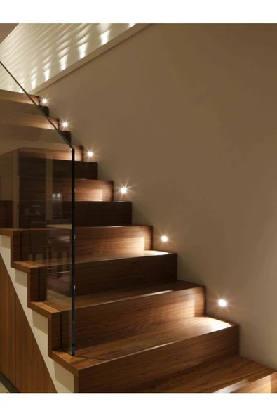 Teslamix Koridor Basamak Merdiven Sensörlü Spot Lamba Aydınlatma Metalik Gri Kasa 8cm X 8cm (mavi Işık) - Resim 3