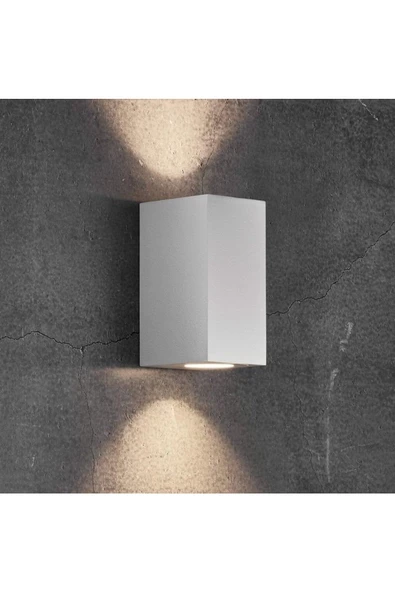 fullreyon 14 Watt MAVİ IŞIK BEYAZ Kasa Çift Yönlü İç ve Dış Mekan Armatür, Bahçe Duvar Aydınlatma Apliği - Resim 6