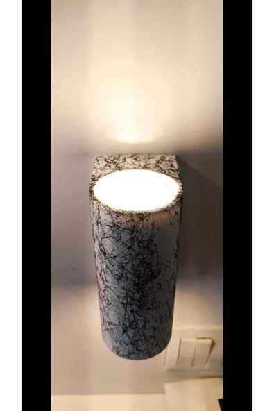 sekizgen led Mermer Desenli 14 watt Ledli Çift Yönlü Dış Ve Iç Mekan Uyumlu Dekoratif Aplik - 5