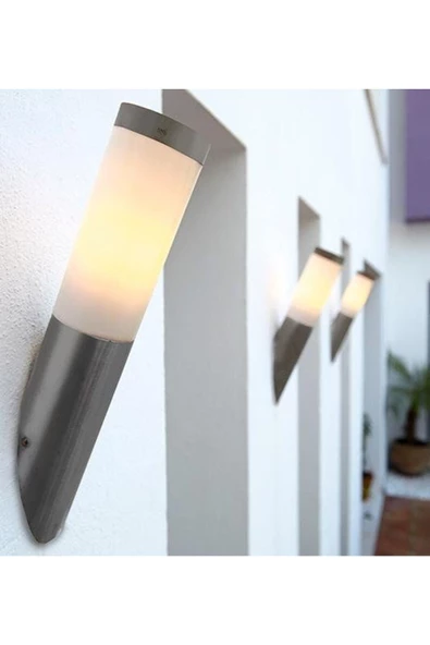 fullreyon E27 Duylu, Elektrikle Çalışır, 10 Watt Beyaz Işık Ampul Dahil Dekoratif Bahçe Duvar Apliği, Armatür - 3
