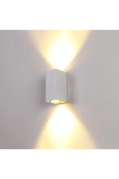 fullreyon 14 Watt Beyaz Kasa Gün Işığı Çift Yönlü İç ve Dış Mekan Armatür, Bahçe Duvar Aydınlatma Apliği - 3