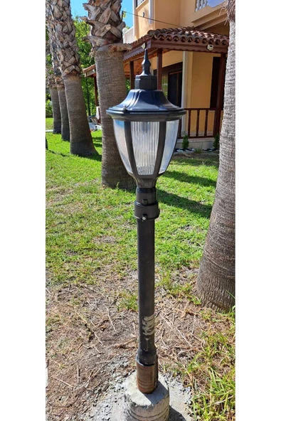 scmarket Lamp232 Altıgen Direk Üstü Bahçe Armatürü - Bahçe Lambası Siyah - 2