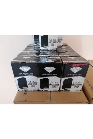 sekizgen led Mermer Desenli 14 watt Ledli Çift Yönlü Dış Ve Iç Mekan Uyumlu Dekoratif Aplik - 7