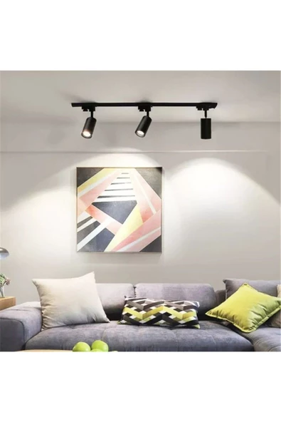 fullreyon 30 Watt Gün Işığı Siyah Kasa Birinci Sınıf Ray Spot (RAY HARİÇ) 1 Adet Spot Lamba - 3