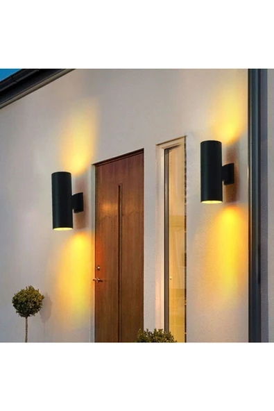 fullreyon Dekoratif Çift Yönlü Gu10 Duy Led Aplik, Modern Armatür, Modern Bahçe Duvar Apliği (Ampuller Hariç) - Resim 5