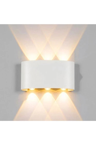 fullreyon 10 Watt, Gün Işığı Led Armatür, Modern Işık Desenli Aplik, Haiti Desen Armatür, İç Dış Mekan Aplik - 4