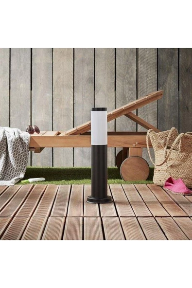 fullreyon 41 Cm E27 Duylu Bahçe Duvar, Çim, Yürüyüş Yolu Armatürü, Dekoratif Set Üstü Kule Aplik, Şık Armatür - 6