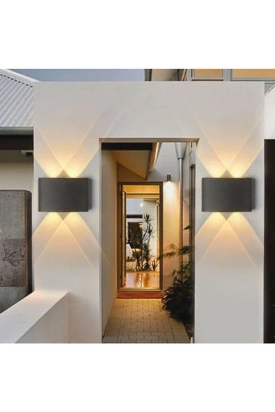 fullreyon 4 Watt AMBER Işık Ledli Işık Süzmeli İç ve Dış Mekan Aplik, Modern Dekoratif Armatür, Şık Armatür - Resim 5