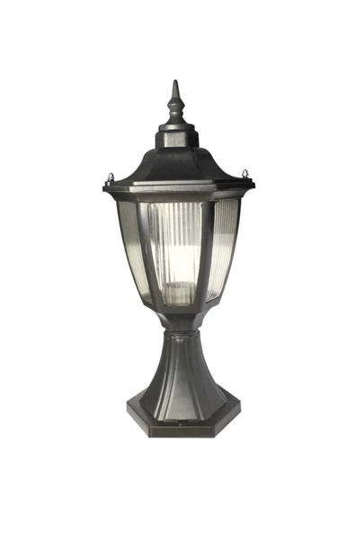AGS Lamp232 Set Üstü Altıgen Plastik Fener Bahçe Aydınlatma E-27 Duy Tipi Ip44