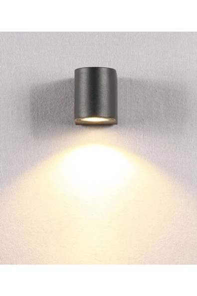 IŞIKSAN Dekoratif Şık Tek Yönlü Led Ampullü Duvar Aplik Ip 65 Iç Ve Dış Mekan Bahçe Aydınlatma - 3
