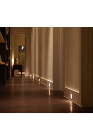 sekizgen led Hareket Sensörlü Kare 3 Watt Merdiven Armatürü Matkrom Kasa Günışığı
