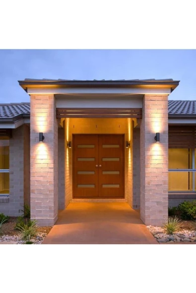 fullreyon Dekoratif Çift Yönlü Gu10 Duy Led Aplik, Modern Armatür, Modern Bahçe Duvar Apliği (Ampuller Hariç) - Resim 6