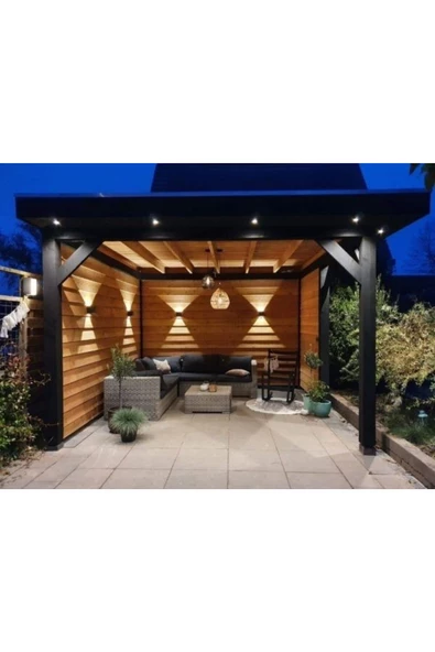 fullreyon 4 Watt AMBER Işık Ledli Işık Süzmeli İç ve Dış Mekan Aplik, Modern Dekoratif Armatür, Şık Armatür - Resim 7