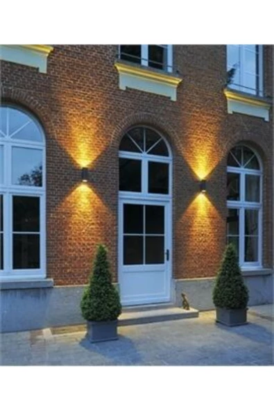 fullreyon Amber Işık Ledli Iç Ve Dış Mekan Dekoratif Çift Yönlü Duvar Apliği - Resim 3