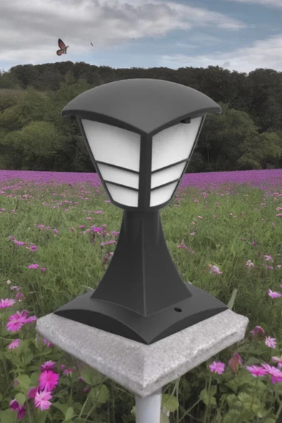 fullreyon 10 Watt Beyaz Işık Led Ampul Dahil, 32 Cm Dekoratif Bahçe Armatürü, Bahçe Duvar Apliği, Şık Armatür - Resim 5