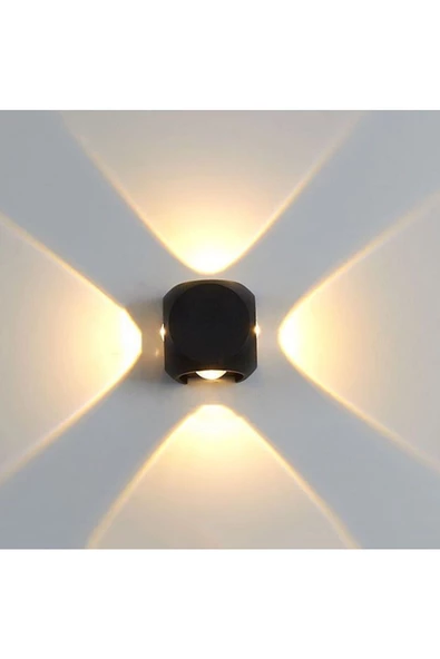 fullreyon Alinda 4 Watt 3000K Günışığı Led Aplik, İç ve Dış Mekan Aplik (Elektriğe Bağlı Çalışır) Duvar Apliği - Resim 6