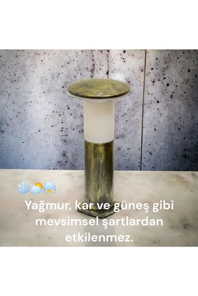 fullreyon 10 Watt Gün Işığı, Antik Eskitme 41 Cm, E27 Duylu Mantar Aplik, Bahçe, Çim, Teras, Duvar Armatürü - 7