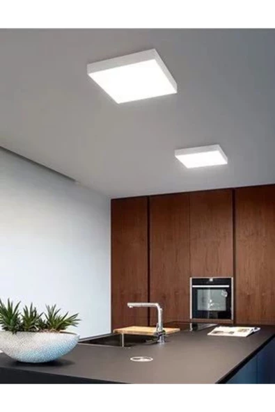 fullreyon Kare Metal Beyaz Kasa, Beyaz Işık Ultra Kaliteli Sıva Üstü Led Tavan Armatürü, Sıva Üstü Led Panel - Resim 5