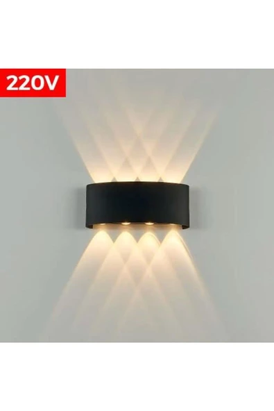 fullreyon 8 Watt, Ultra Kaliteli, Modern Tasarım, Dekoratif Işık Desenli İç ve Dış Mekan Aplik, Bahçe Armatürü - 3