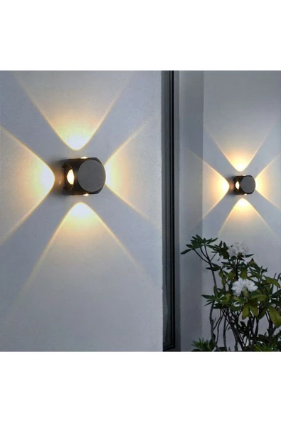 fullreyon Alinda 4 Watt 3000K Günışığı Led Aplik, İç ve Dış Mekan Aplik (Elektriğe Bağlı Çalışır) Duvar Apliği - Resim 5