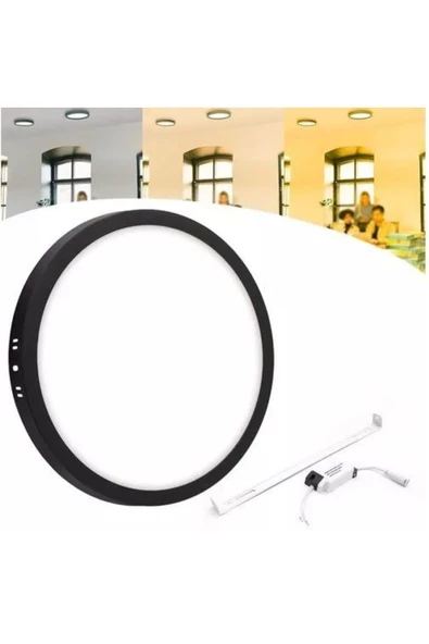 fullreyon 18 Watt YUVARLAK Metal Kasa 6500 Kelvin Ultra Kaliteli Sıva Üstü Led Tavan Armatürü, Sıva Üstü Panel