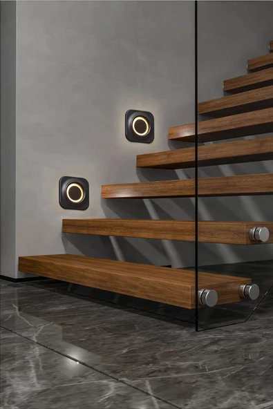 fullreyon 5 W. Günışığı Ledli Elektrikle Çalışır, Sadece Karanlıkta Hareket Gördükçe Yanar Merdiven Armatürü - Resim 4