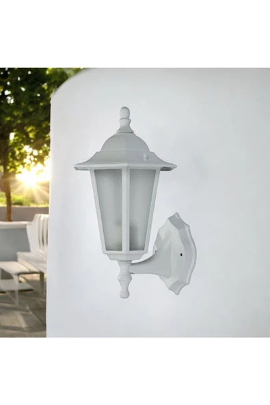 fullreyon 10 W. Beyaz Işık LED Ampulü DAHİL Dekoratif Bahçe, Balkon, Teras, Kapı Giriş Apliği, Bahçe Armatürü - 3