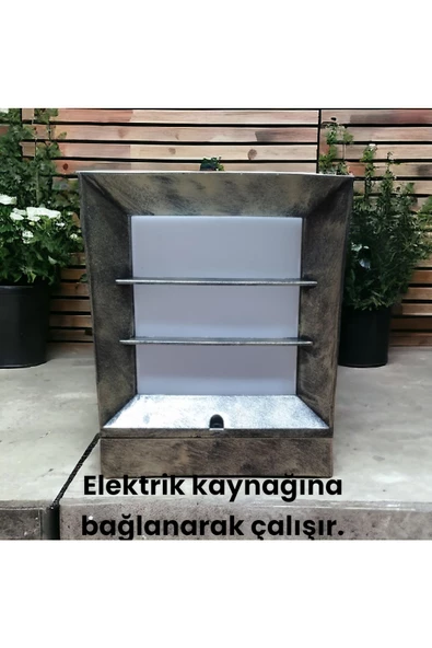 fullreyon Antik Eskitme, E27 Duy Dış Mekan Aplik, Bahçe Armatürü, Çim Üzeri, Yürüyüş Yolu, Taş Duvar Armatürü