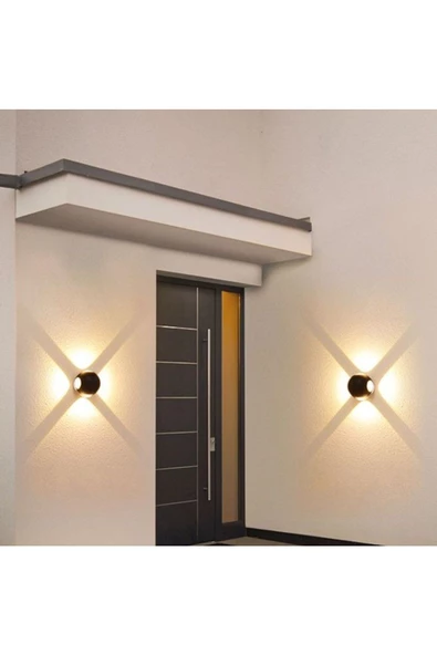 fullreyon Alinda 4 Watt 3000K Günışığı Led Aplik, İç ve Dış Mekan Aplik (Elektriğe Bağlı Çalışır) Duvar Apliği - Resim 4