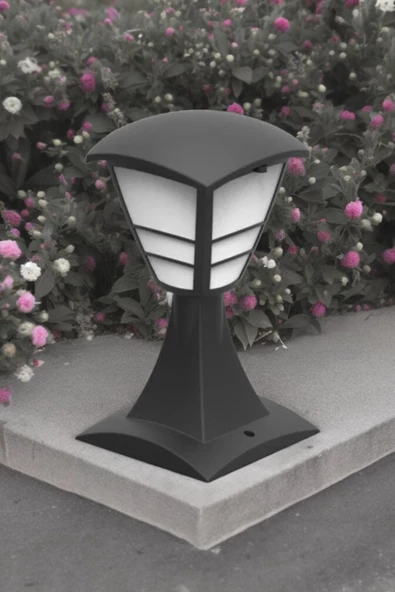 fullreyon 10 Watt Beyaz Işık Led Ampul Dahil, 32 Cm Dekoratif Bahçe Armatürü, Bahçe Duvar Apliği, Şık Armatür - Resim 8