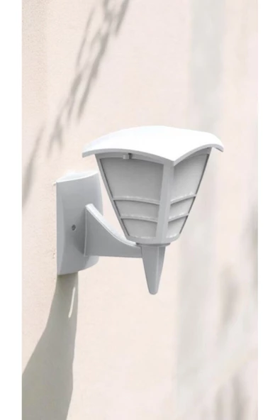 fullreyon E27 Duylu, 10 Watt Günışığı Led Ampul Dahil, BEYAZ renk İç ve Dış Mekan Bahçe, Balkon, Teras Apliği - 3
