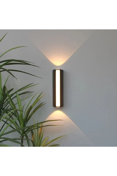 fullreyon 3000K Günışığı 12 Watt Led Aplik, İç ve Dış Mekan Duvar Aplik, Modern Armatür, Teras, Balkon Aplik - 2