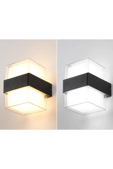 ECONA Full Reyon 10 Watt Gün Işığı Ledli Bahçe Dış Mekan Aplik Armatürü, Modern Tasarım Bahçe Apliği - 4