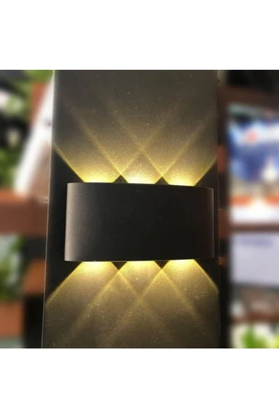 fullreyon Elektrik Bağlantılı, 6 Watt, Amber Işık Ledli, Ultra Kaliteli İç ve Dış Mekan, Bahçe, Balkon Apliği - 8