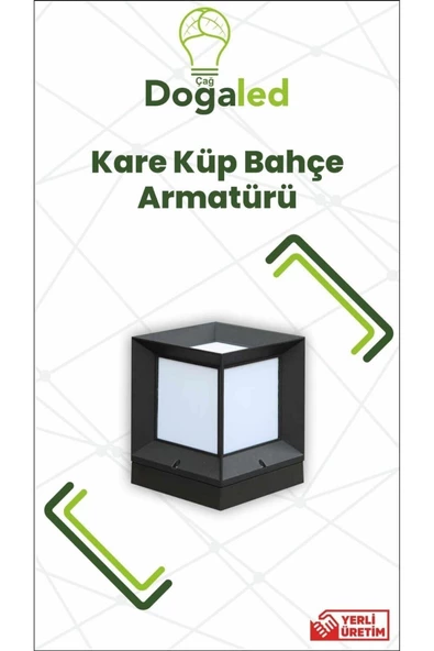 DOĞALED Full Reyon Kare Küp Bahçe Armatür
