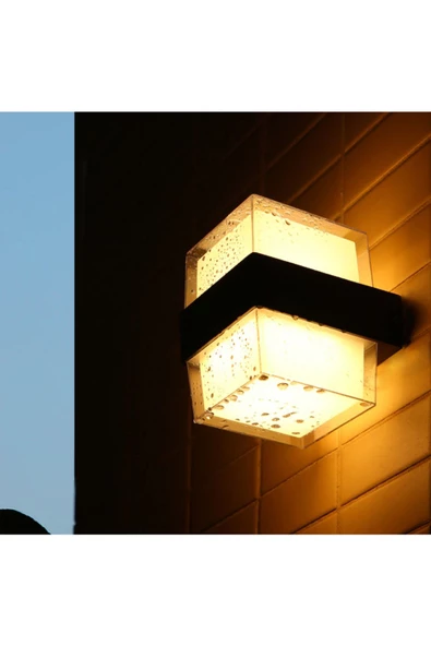 ECONA Full Reyon 10 Watt Gün Işığı Ledli Bahçe Dış Mekan Aplik Armatürü, Modern Tasarım Bahçe Apliği - 2