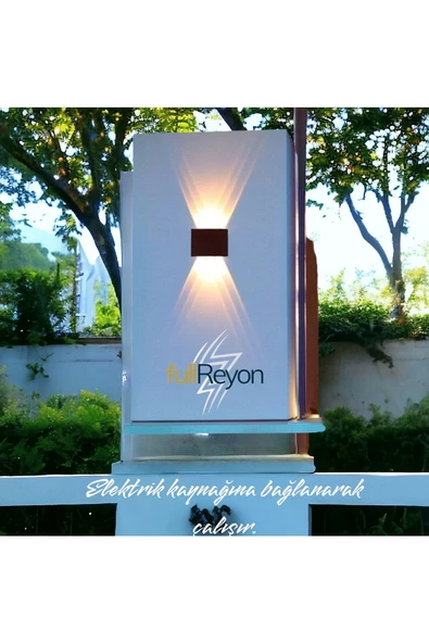 fullreyon Modern Işık Desenli, 10 Watt, Amber Işık, İç ve Dış Mekan, Bahçe, Salon, Balkon, Kafe, Bar Apliği - 5
