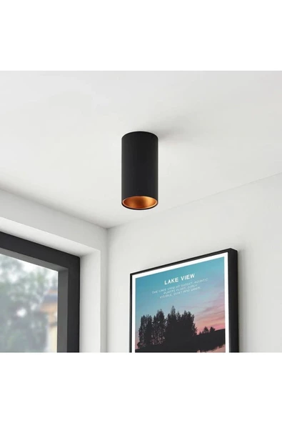 fullreyon 10 x 6 Cm Metal Kasa 7 Watt BEYAZ IŞIK Gu10 Duy Sıva Üstü Tavan Armatürü Modern Metal Tavan Aplik