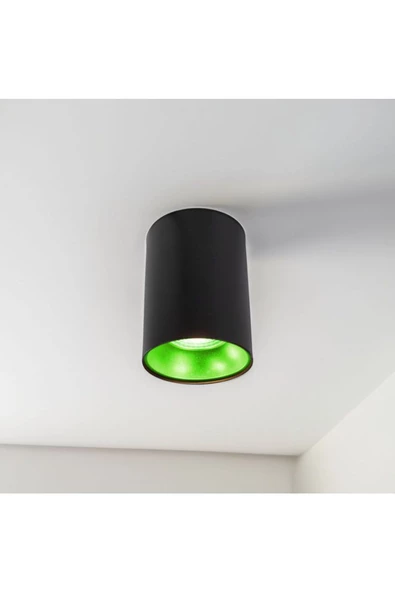 fullreyon 7 Watt YEŞİL IŞIK Gu10 Ledli, 10 cm, Alüminyum Kasa Sıva Üstü Dekoratif Tavan Armatürü, Led Aplik - 2