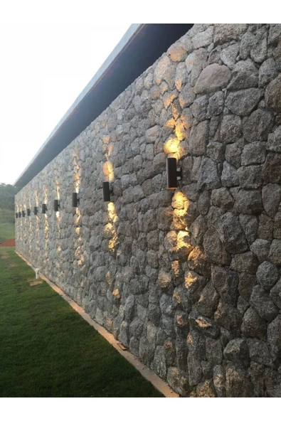 fullreyon Amber Işık Çift Taraflı Led Bahçe Apliği, Gu10 Duy Villa, Teras, Kamelya, İç ve Dış Mekan Şık Aplik - Resim 3