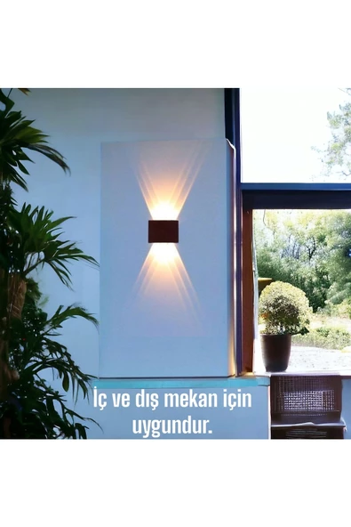 fullreyon Modern Işık Desenli, 10 Watt, Amber Işık, İç ve Dış Mekan, Bahçe, Salon, Balkon, Kafe, Bar Apliği - 3