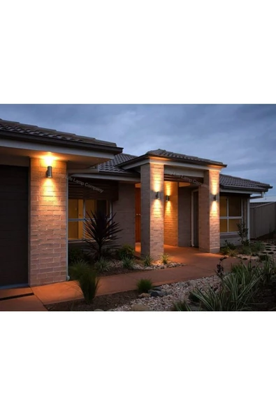 fullreyon Amber Işık Çift Taraflı Led Bahçe Apliği, Gu10 Duy Villa, Teras, Kamelya, İç ve Dış Mekan Şık Aplik - Resim 4