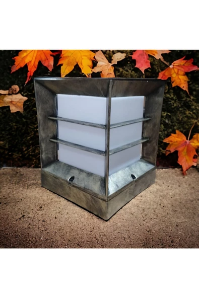 fullreyon Antik Eskitme, E27 Duy Izgaralı Bahçe Aydınlatma Armatürü, Set Üstü Dekoratif Antik Eskitme Aplik - Resim 6